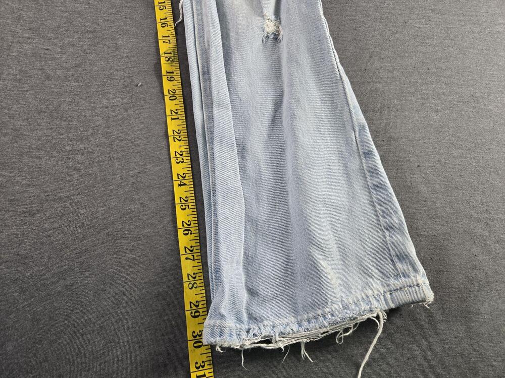 Vervet Blue Jeans Womens 26 Light Wash High Rise Distressed Bootcut Denim Pants - Picture 6 of 9